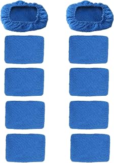 Haliya Microfiber Cover Windshield Cleaner (10 Pcs - Rectangular - Blue)