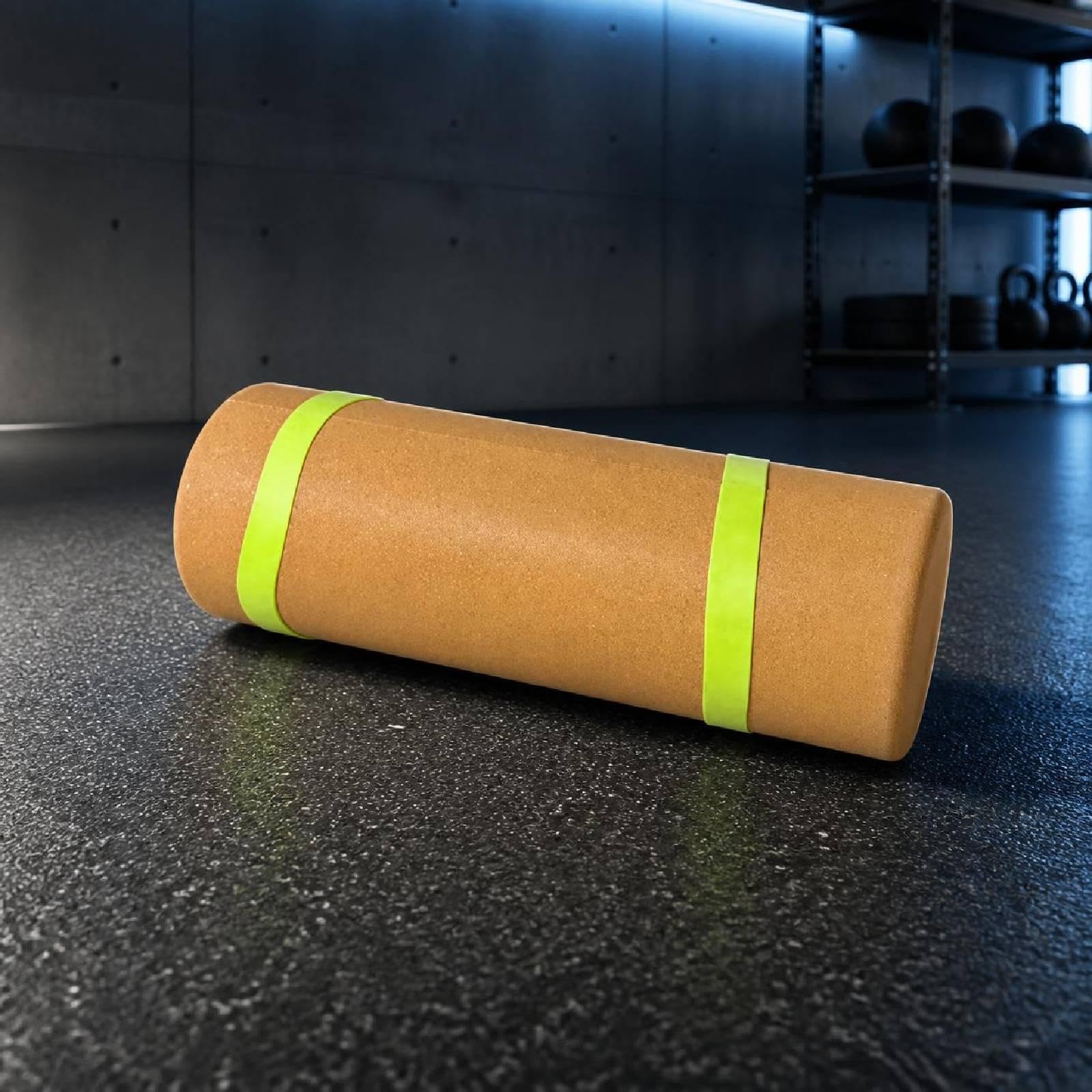 Balance Board con Rodillo de Corcho Natural Bola para Movilidad del Pie Y Banda de Resistencia Set para Entrenamiento Funcional Y Prevención de Lesion