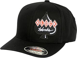 Klock Werks Logo Mens Flexfit Hat Black/Red SM/MD
