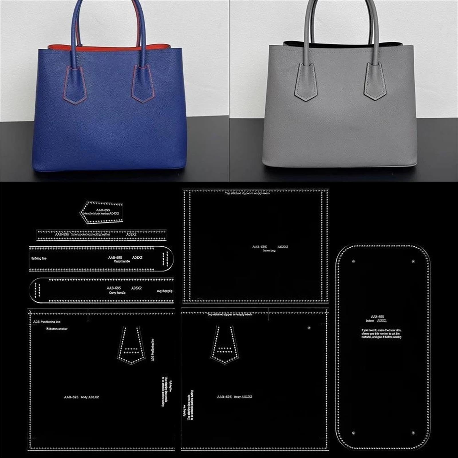 1 Juego De Plantillas De Diseño De Acolchados | Moldes manuales for bricolaje, material transparente, únicamente, piezas sin cuero