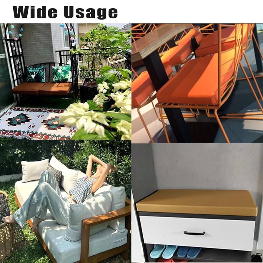 Bench Cushion Personalized Extra Long Swing 2/3/4 Seater Large Sofa Cushion Memory Foam Luxury Seat Pad Outdoor Garden Patio Bench Indoor Bay Window ( Gray 250x50cm