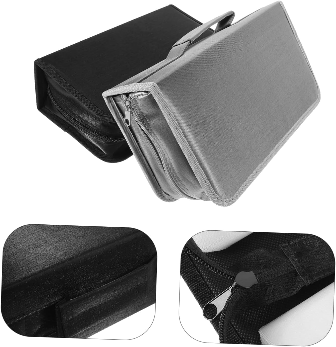 COLLBATH 2pcs Lightweight CD Pouch Portable CD Dvd Storage Case Compact Disc Wallet for Travel Design for Organizing Media
