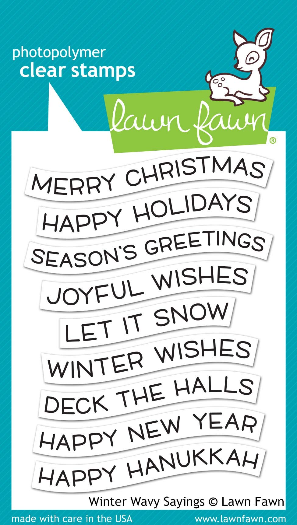 Lawn Fawn Clear Stamps - Winter Wavy Sayings