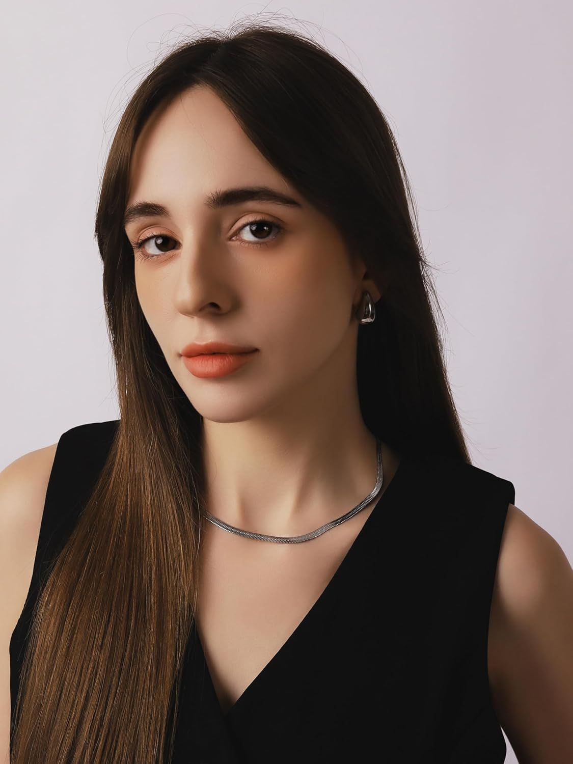 HAQUIL Flexible Stainless Steel Herringbone Snake Chain Necklace, Jewelry Gift for Men and Women 16/18/20/22/24/26/28/30' 3/4/5/6/7mm - Image 5