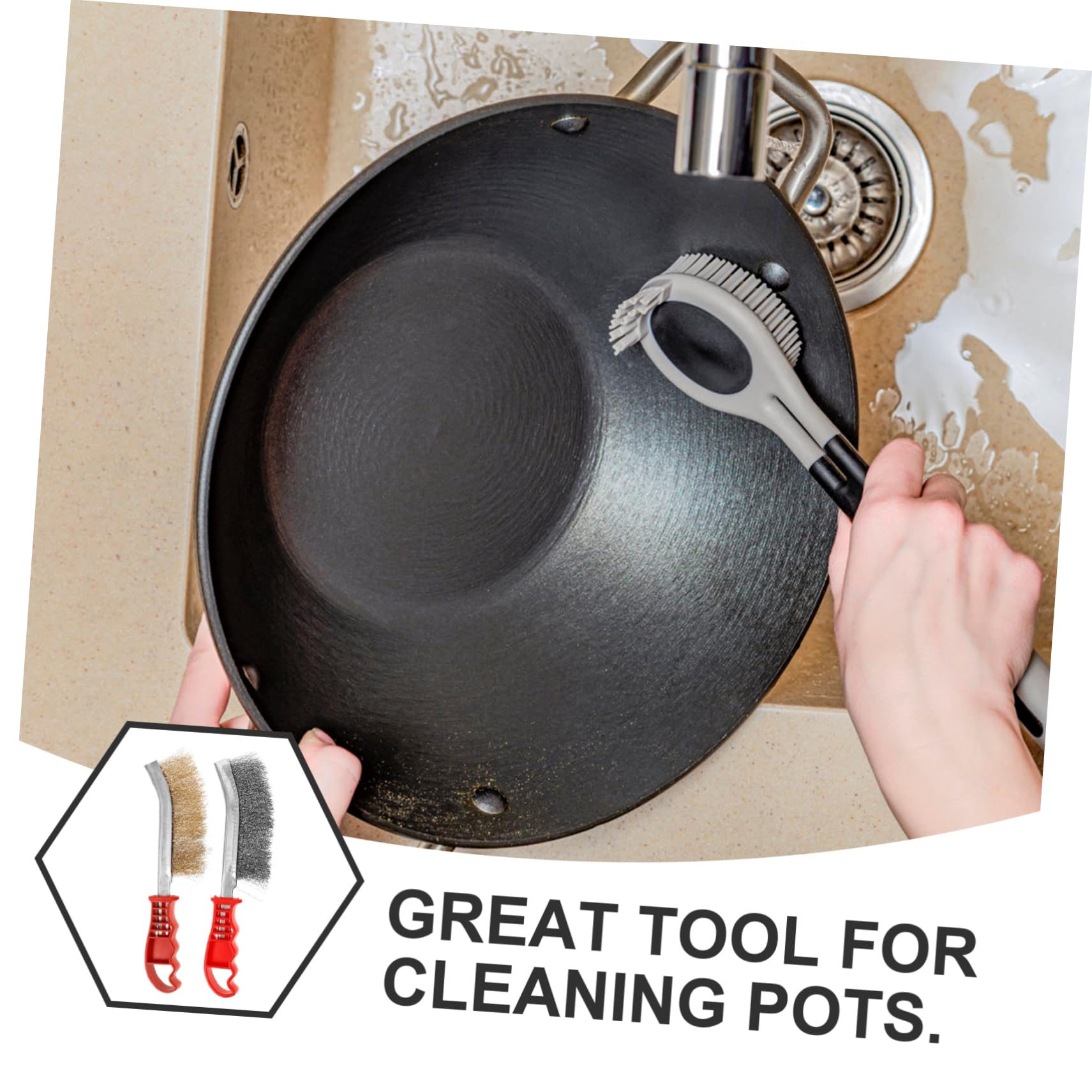 6 Pièces Brosse Métallique Parrillas Para Estufa De Gaz Brosse De