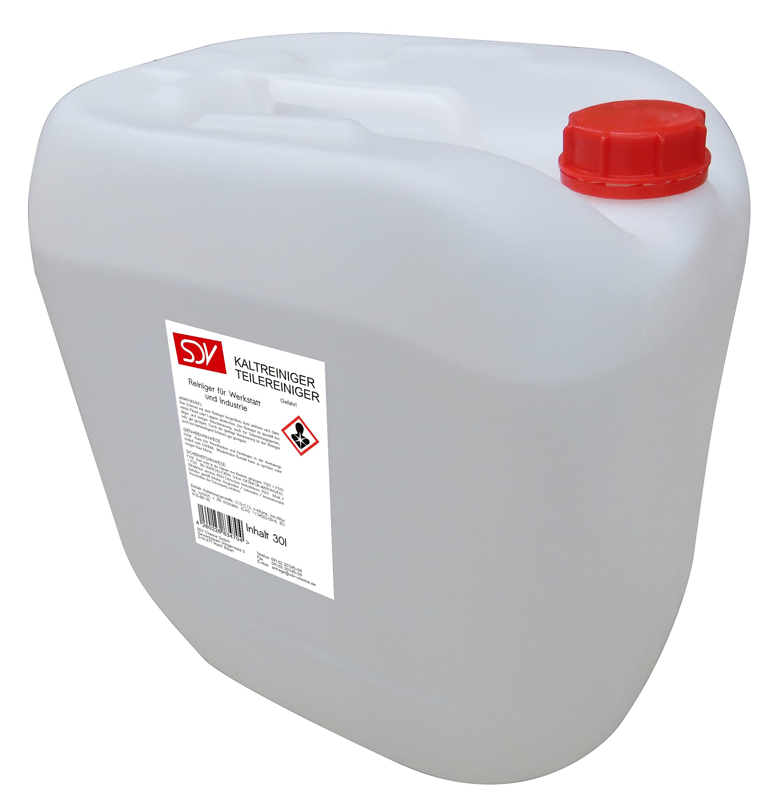 SDV Chemie Kaltreiniger Teilereiniger 1x 30L für Teilewaschgeräte und Teilewaschtische 30 Liter