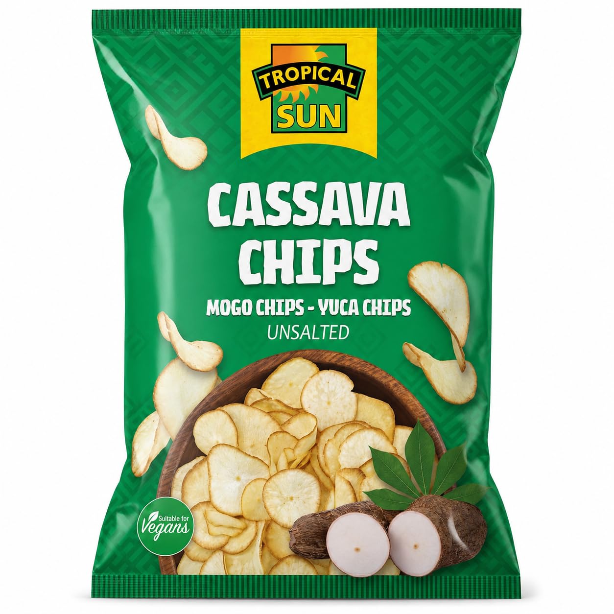 Tropical Sun Cassava Chips, 80g (Pack of 6) (Unsalted)