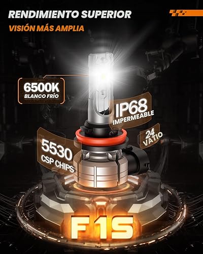 Miniatura 5 de SEALIGHT Bombilla LED antiniebla H11 H8, 14000 lm, 24 W, fuerte penetración H8 H16 H11, luces antiniebla LED de 6500 K, chips CSP 5530 blanco frío,