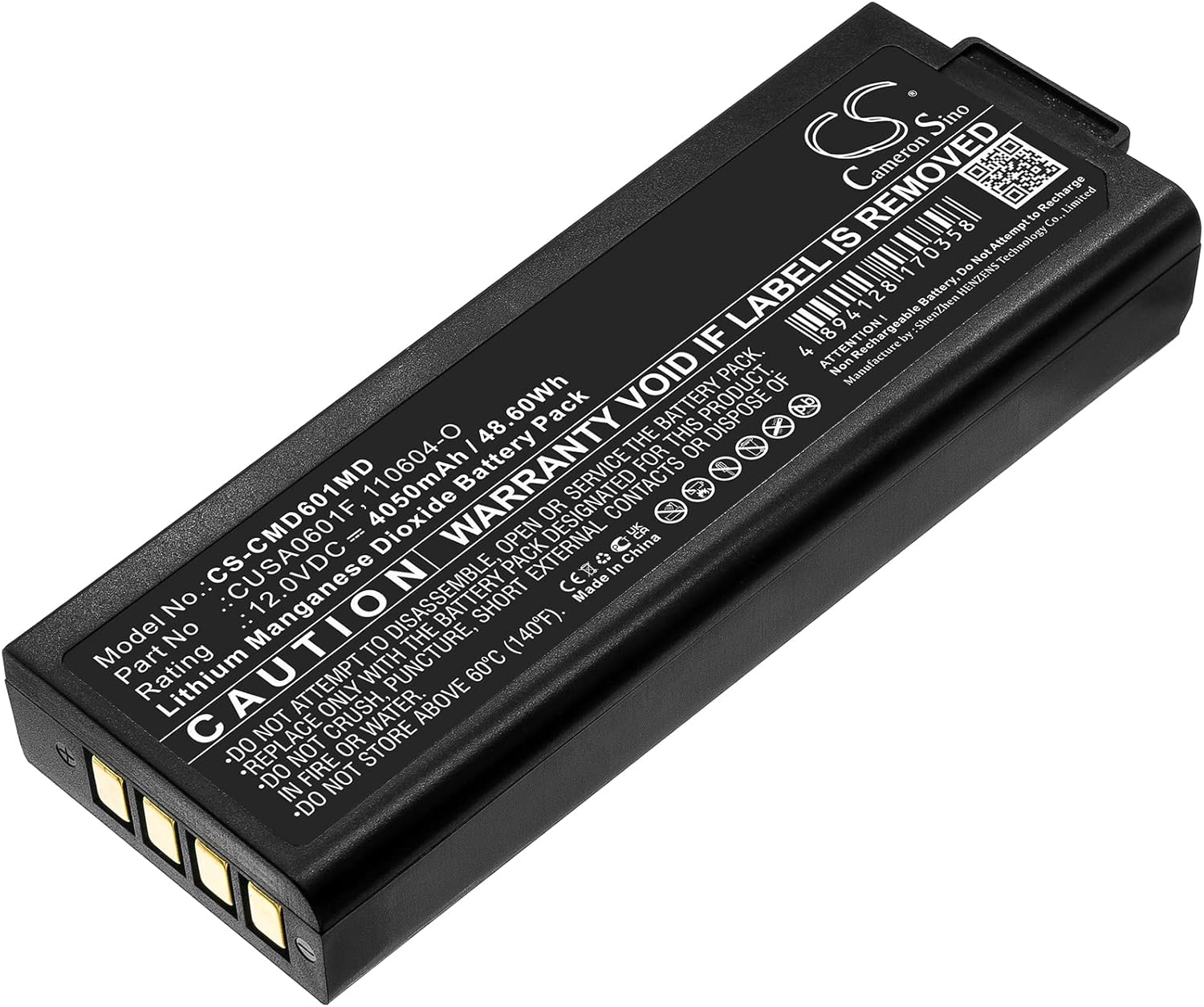 Techtek battery compatible with [CU Medical] Defibrillator IPAD, iPAD