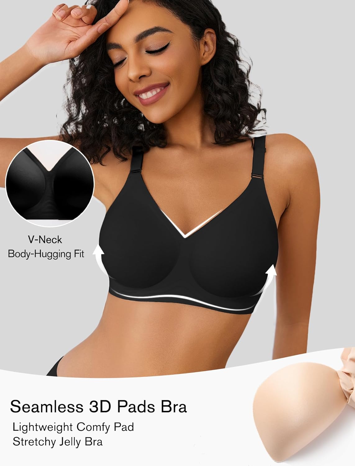 Avidlove Wireless Bras for Women Comfy Seamless Bra No Underwire Bras Full Coverage Bralettes Soft Comfortable Everyday Bra - Image 4