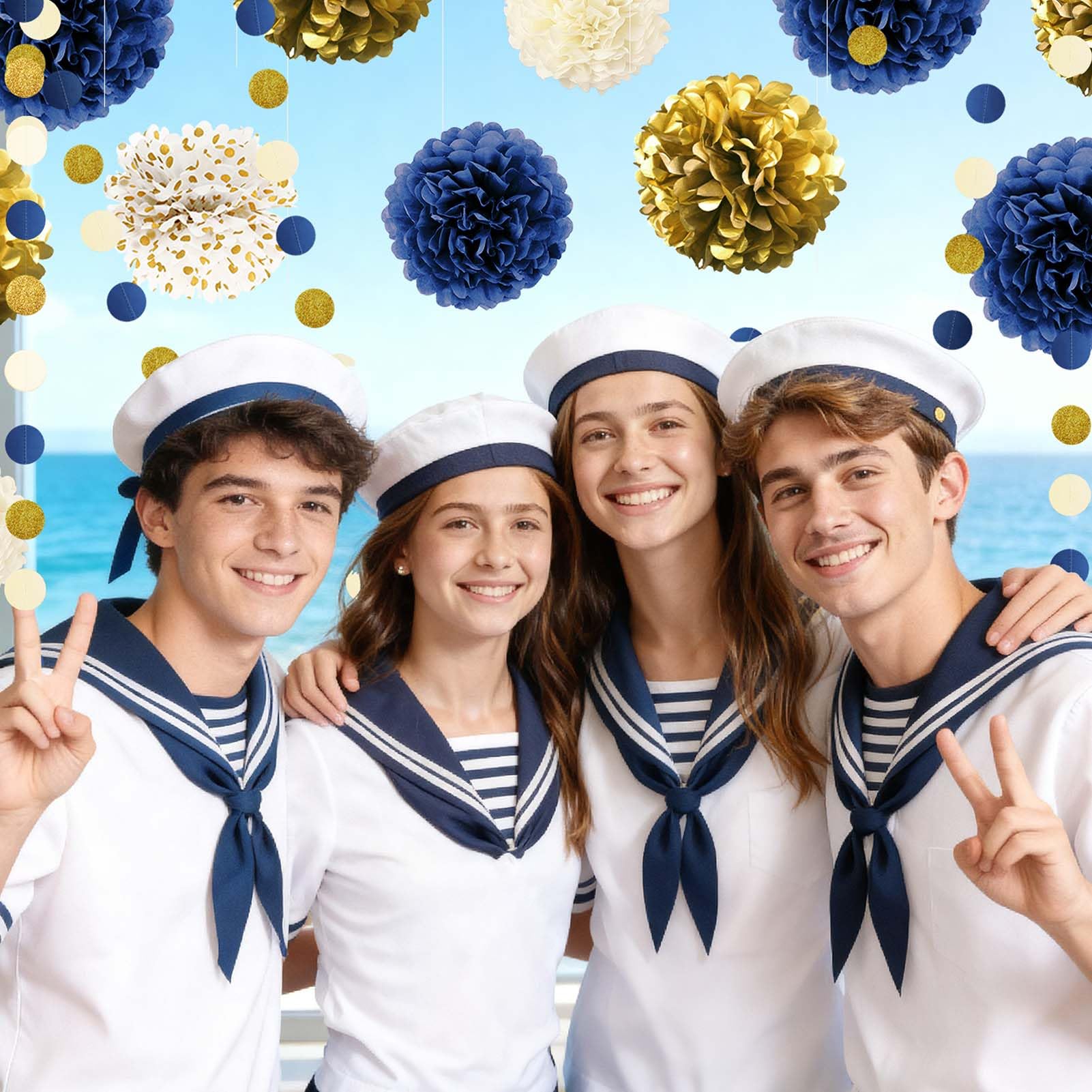 NICROLANDEE Decorazioni per feste, 12 pompon in carta velina per matrimoni, compleanni, fidanzamenti, baby shower neutri, per feste nuziali, 12 pezzi