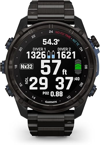 Vista 20 de Garmin Descent Mk3 - Reloj inteligente para computadora de buceo y multideporte con pantalla AMOLED con modos avanzados de buceo y navegación