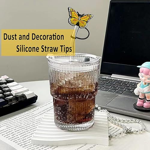 Miniatura 3 de 9 tapas de pajita, tapas de paja para vasos, popotes reutilizables, cubierta de punta de pajita, tapones de paja a prueba de polvo para accesorios