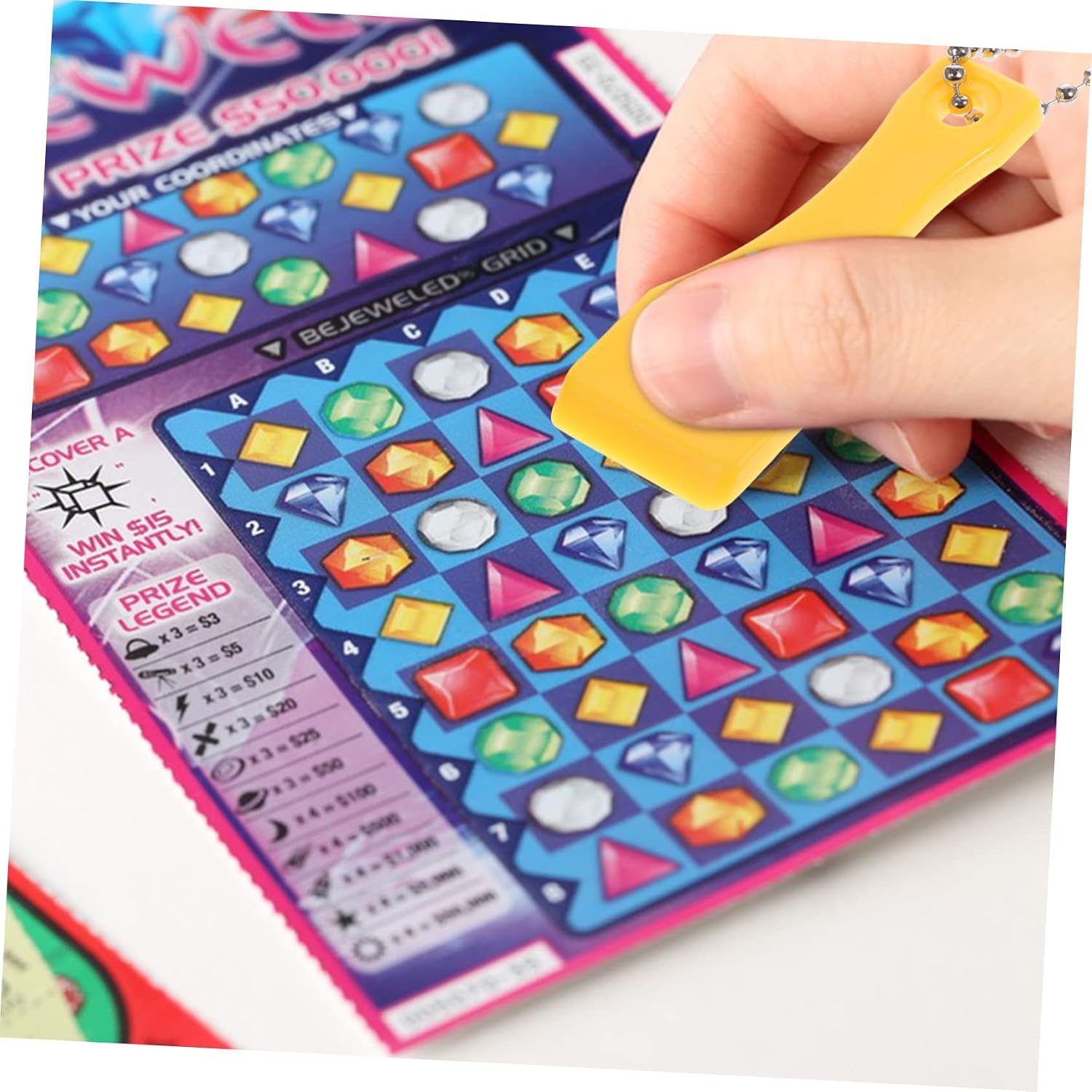 Lurrose 30pcs Scratch Off Tool for Lottery Tickets Scraper Cards for Easy Removal of Scratch Off Coatings Compact Design for Home Travel Use