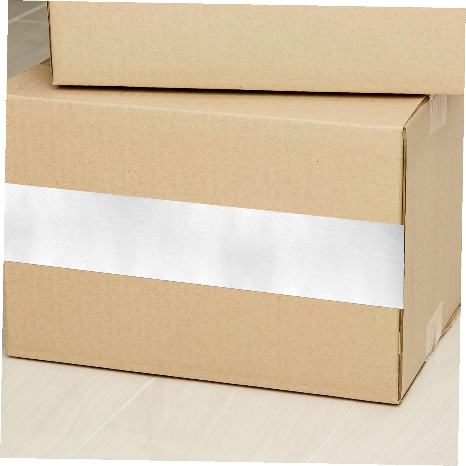Artibetter 2 Nastro Adesivo Bianco Carta Scrivibile Nastro Resistente Sigillante per Traslochi e Spedizioni Multifunzione