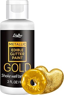 Edible Glitter Paint - 2 fl.oz Food Grade Metallic Glitter Cake Paint fo...