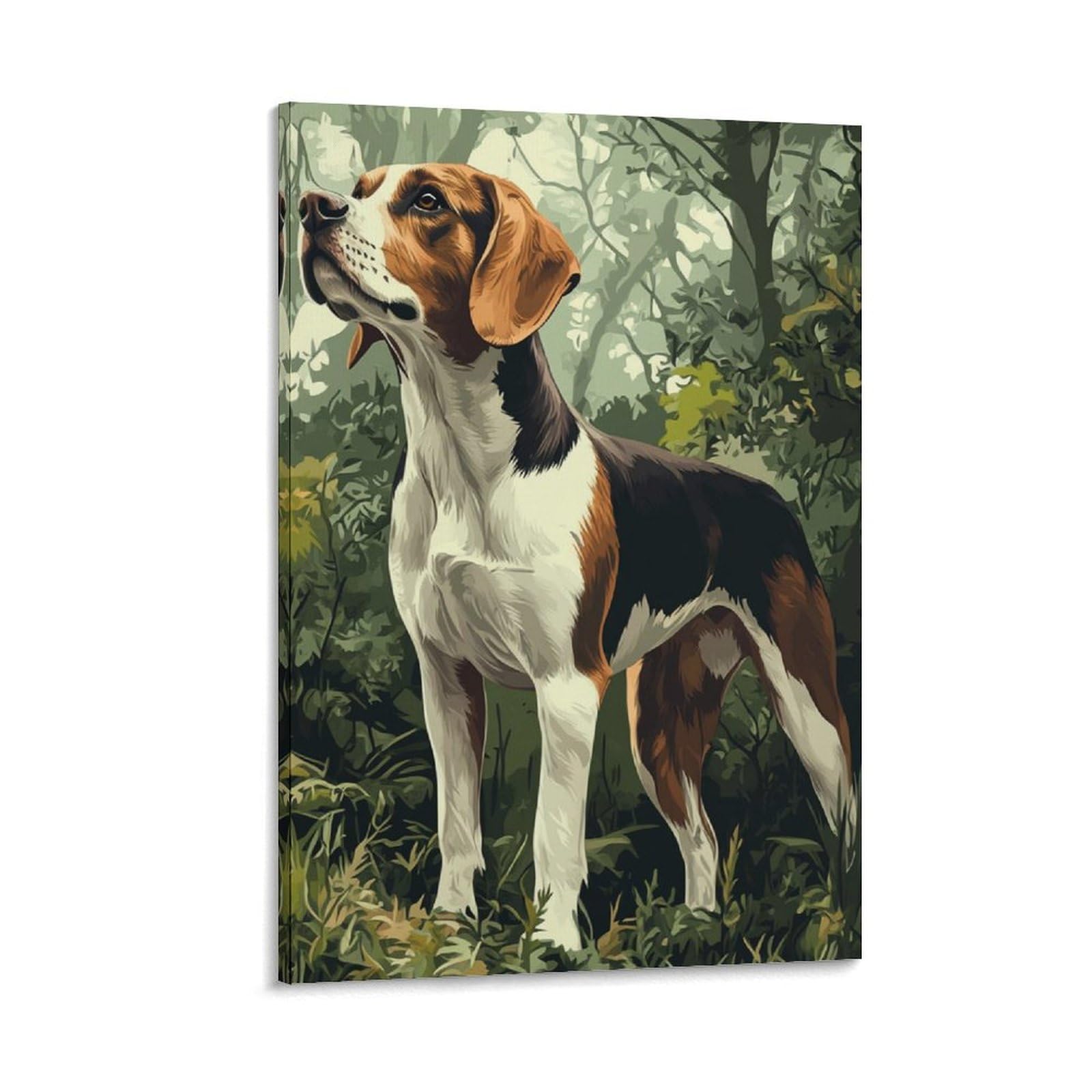 Tableau impression sur toile Beagle, cadeau idéal pour salon 50x75 - 6
