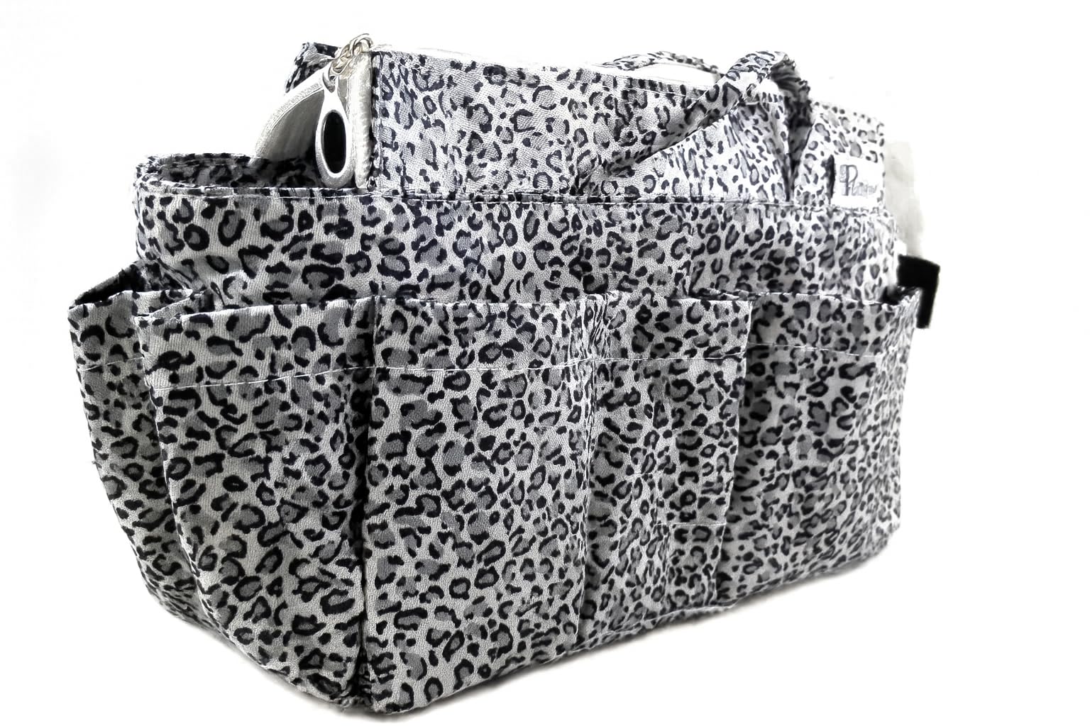 Periea 'Keriea' Handbag Organiser Insert - Tote Bag Insert with 13 Compartments for Bag Organisation - (Snow Leopard)