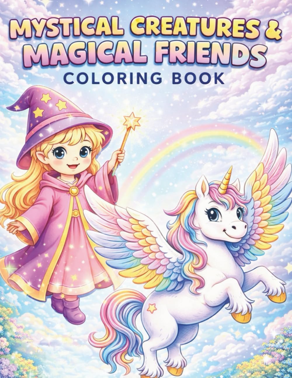 Mystical Creatures & Magical Friends Coloring Book