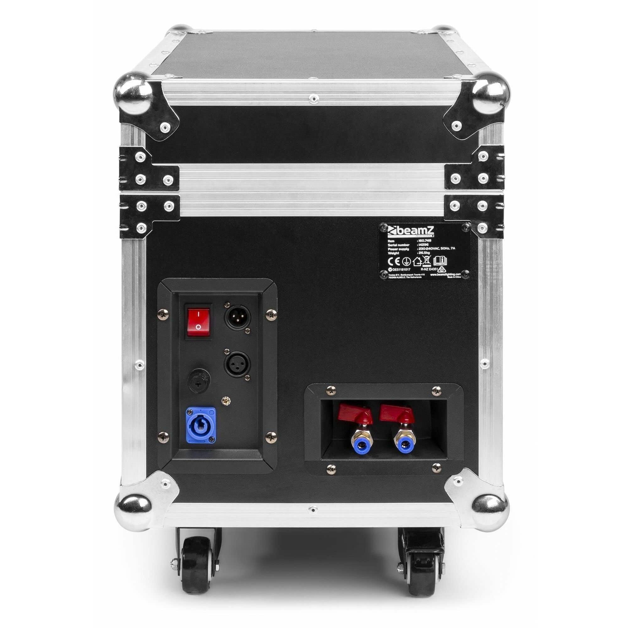 BeamZ Professional LF1500 - Máquina de humo bajo DMX para fiestas y bodas | Máquina de calidad, funcionamiento silencioso y continuo, con flightcase, perfecto para conciertos y espectáculos