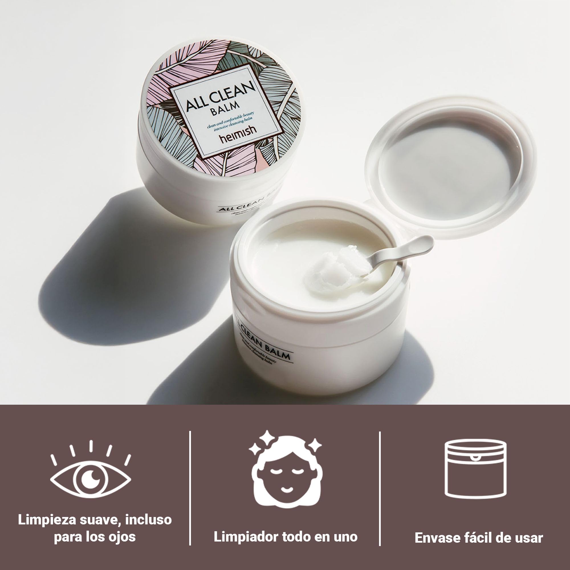 HEIMISH All Clean Balm 4.0fl.oz/120ml - Bálsamo limpiador multiusos | Desmaquillador, lavado facial, cuidado de poros, cuidado de puntos negros, humectante | Aceite aromático natural
