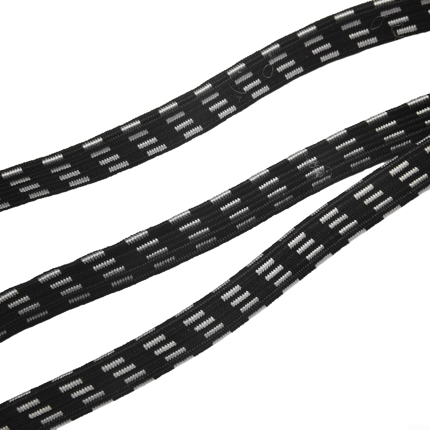 60cm Bungee Cord for Bike, Heavy Duty Elastic Luggage Strap 26.72 Inch with PVCHooks, Cargo Tie Down Rope for Cycling, Black and White