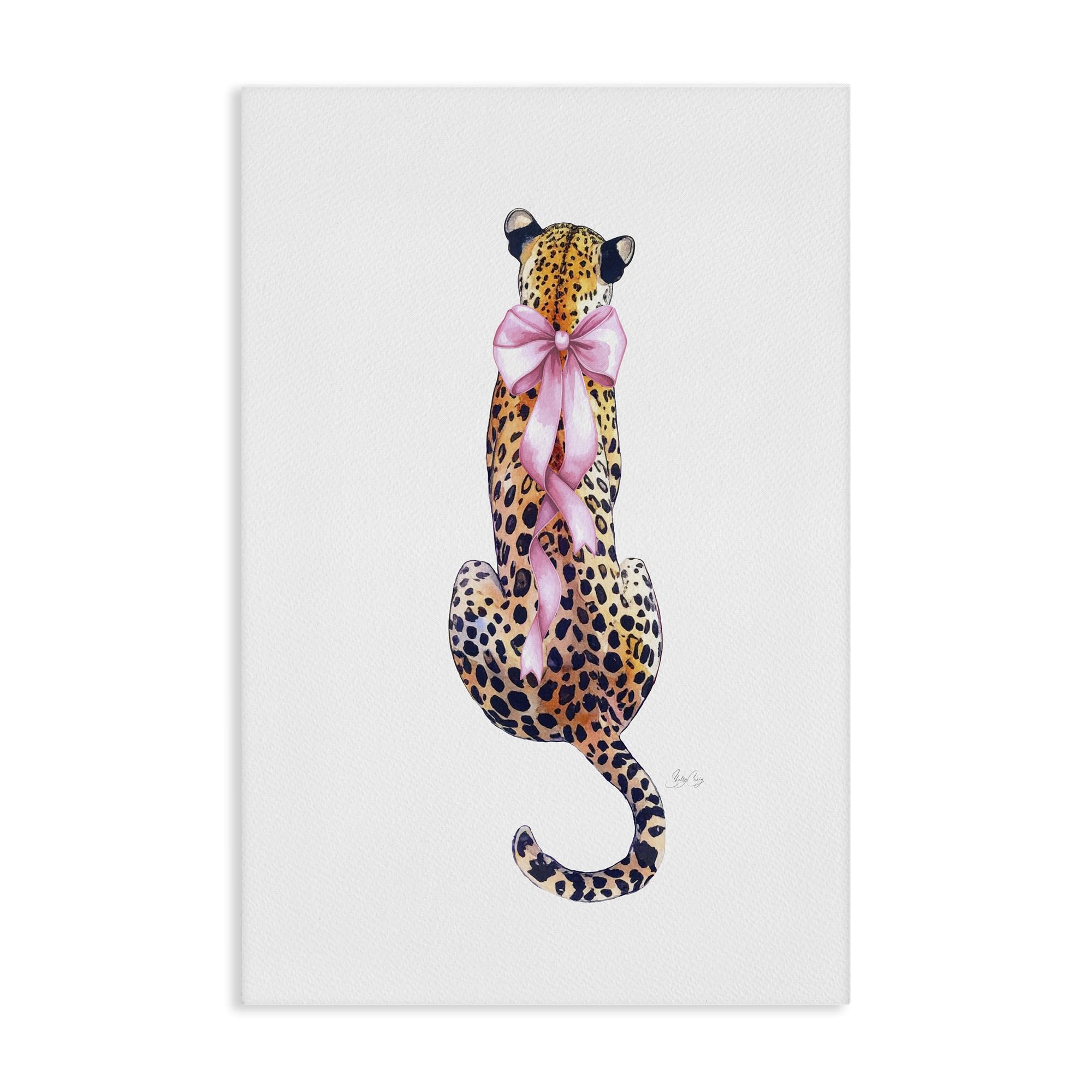 'Poised In Pink Cheetah'| Canvas Art