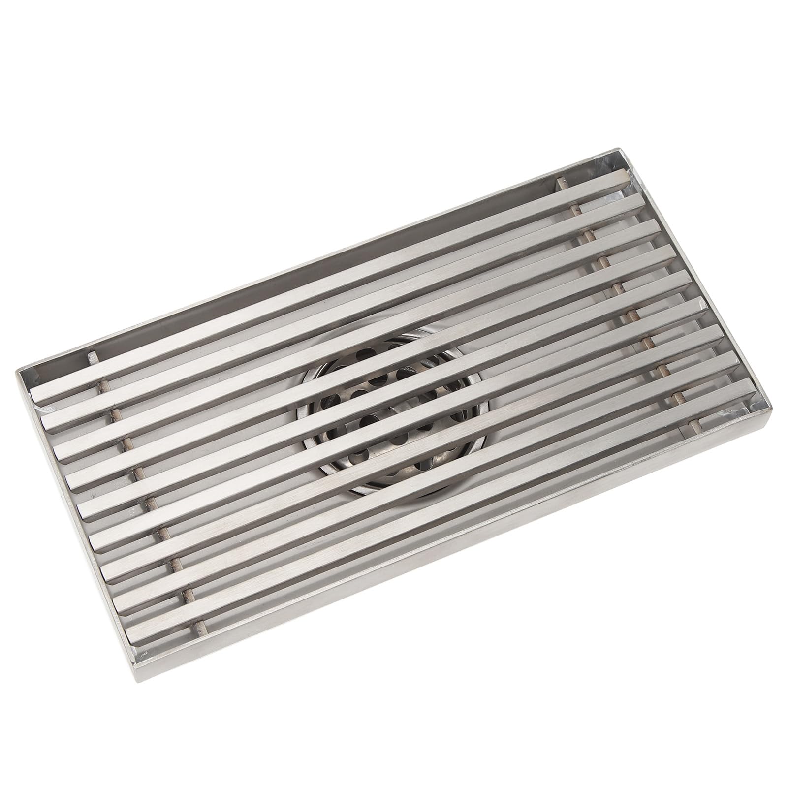 Desagüe de Ducha Lineal de Acero Inoxidable 304 |Drenaje eficiente de Tira Larga de 8 Pulgadas para tubería de 50 mm |Olor: la Rejilla de Bloqueo Mantiene el baño ventilado (Drenaje Medio)