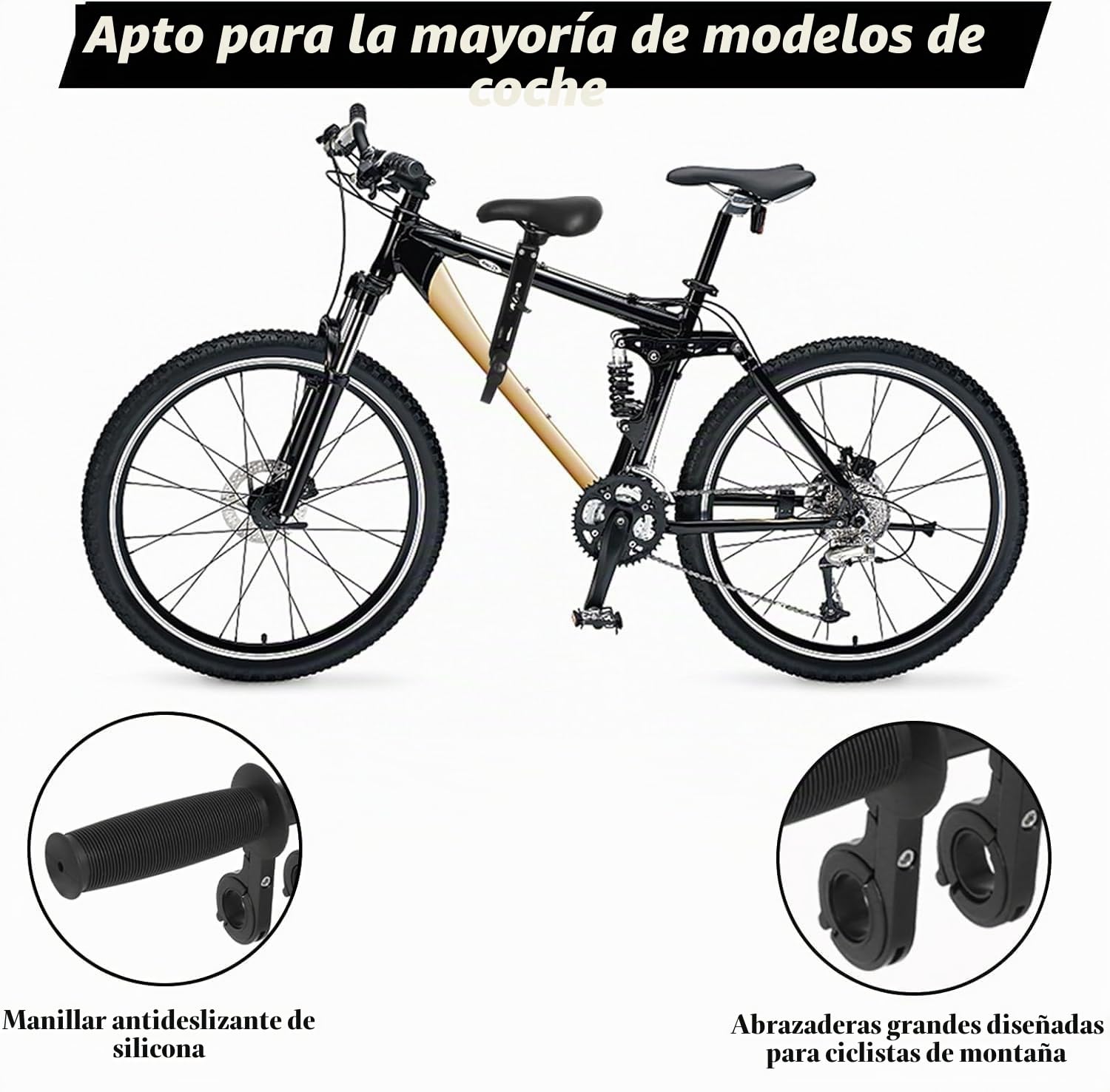 Asiento Bicicleta Niño Delantera, Asiento Infantil para Bicicleta con Manillar y Pedal, Silla Bicicleta Niño Compatible con Adultos MTB, Asiento de Bicicleta Desmontable para Niños de 2 a 5 Años