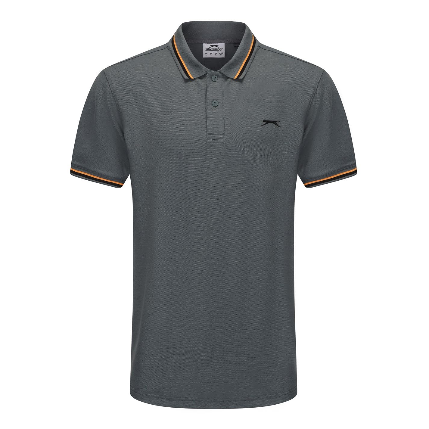 Slazenger Men's Tipped Polo Shirt Slate Extra Large