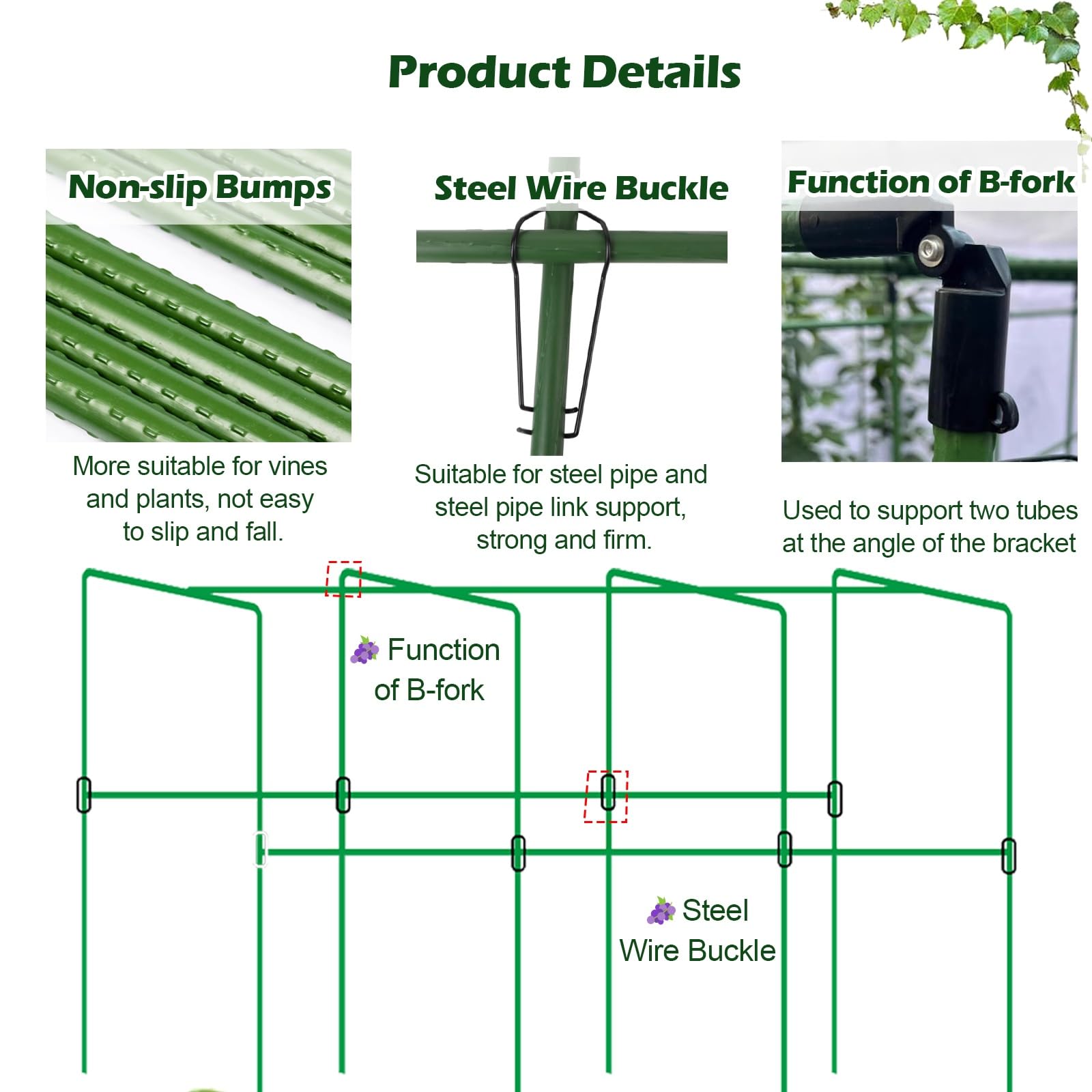 Traliccio Pieghevole Per Cetrioli Ad Aia – 122 X 86 Cm, Struttura A Telaio, Ideale Per Orto E Giardino