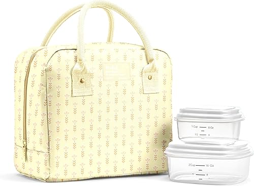 Miniatura 20 de Fit & Fresh - Bolsa de almuerzo Bloomington para mujeres - Lonchera grande aislada para el trabajo con contenedores, resistente a fugas, resistente