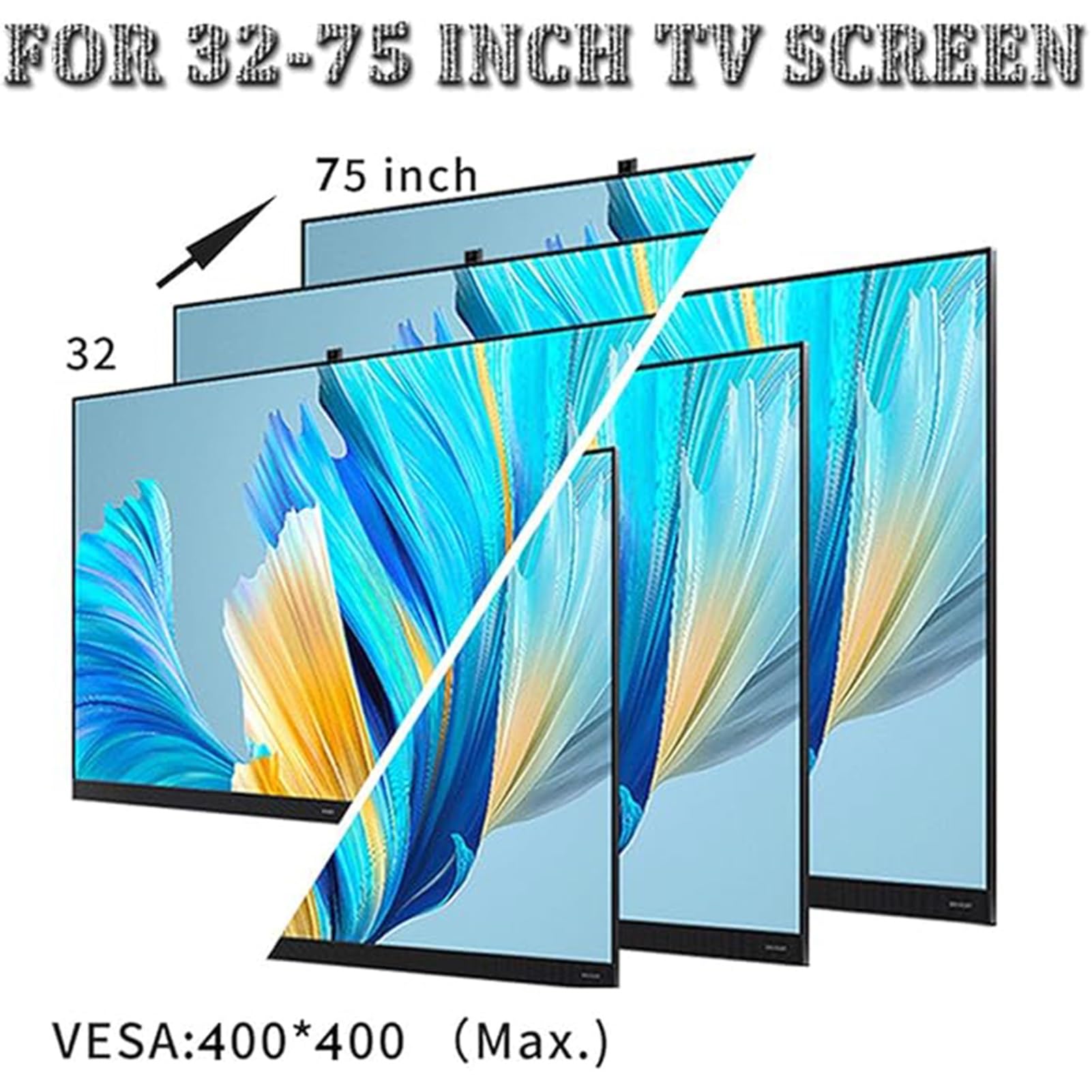Soporte De Techo Triple para TV, Soporte De Pared Telescópico para TV, Altura Ajustable para Televisores LCD Y LED Planos Y Curvos, Inclinación Y Giro, Soporte para Colgar 3 Pantallas