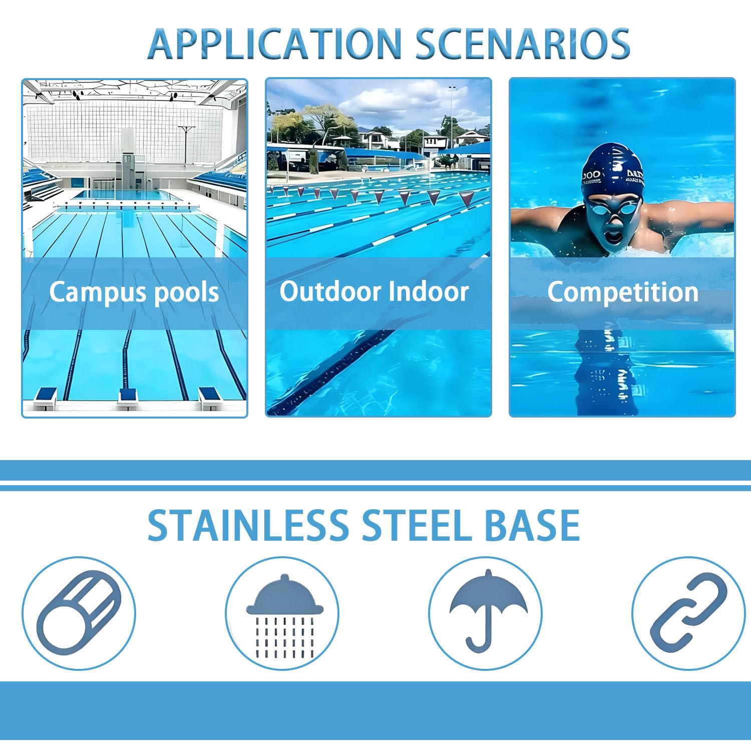 Tavola di salto per piscina, piattaforma subacquea per interni ed esterni, base in acciaio inossidabile, superficie antiscivolo, capacità di carico 250 kg, inclinazione di 15° per competizioni e