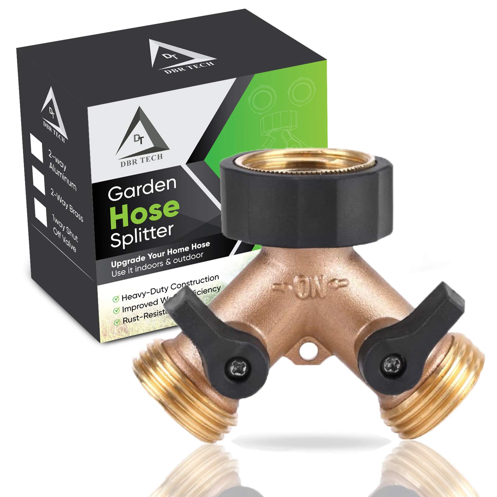 Buy Hose Splitter 2 Way Heavy Duty Brass, Wye Garden Hose Splitter, Y