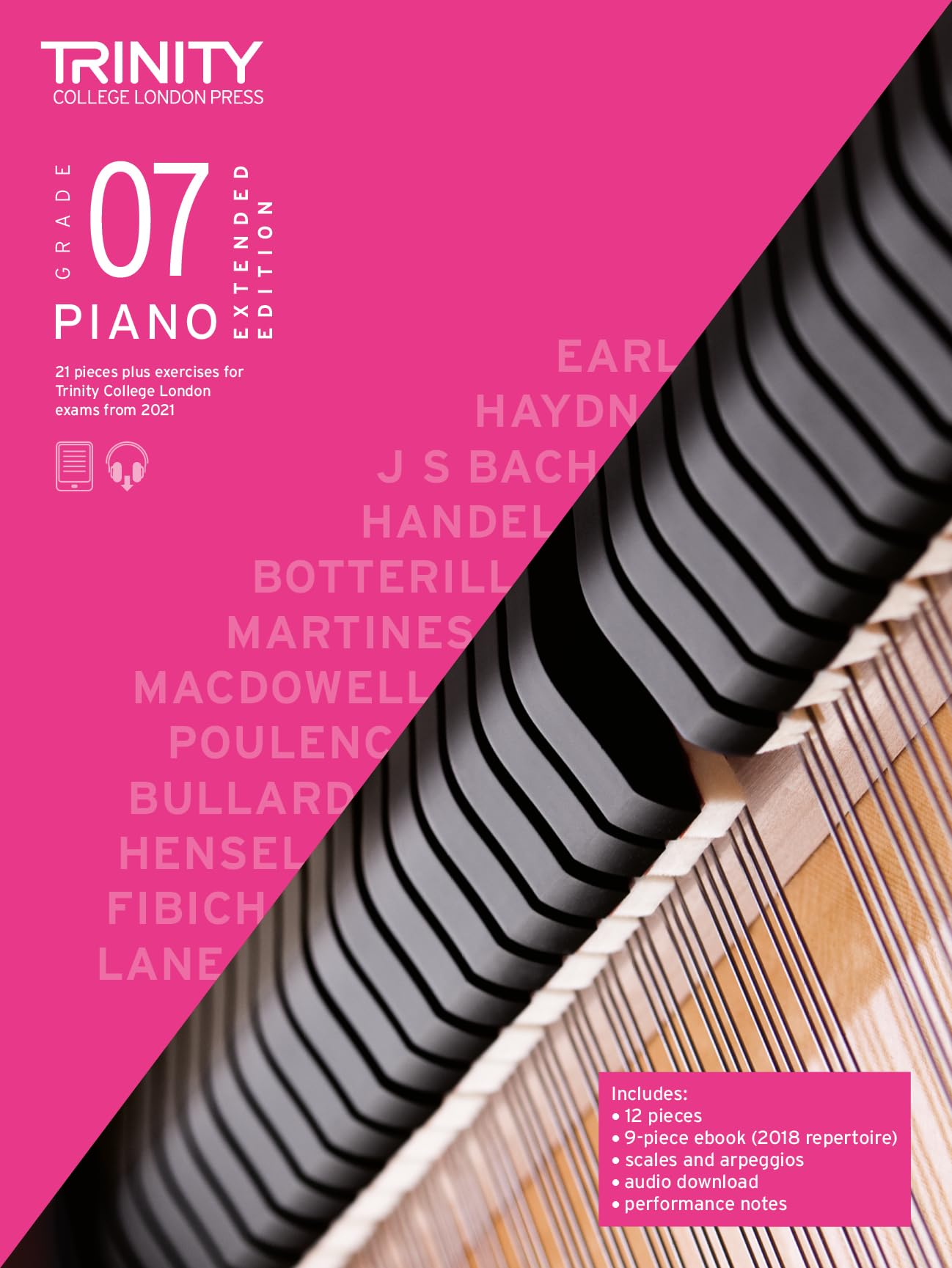 Trinity College London Piano Exam Pieces Plus Exercises From 2021: Grade 7 - Extended Edition: 21 pieces plus exercises: 21 pieces plus exercises for Trinity College London exams 2021-2023