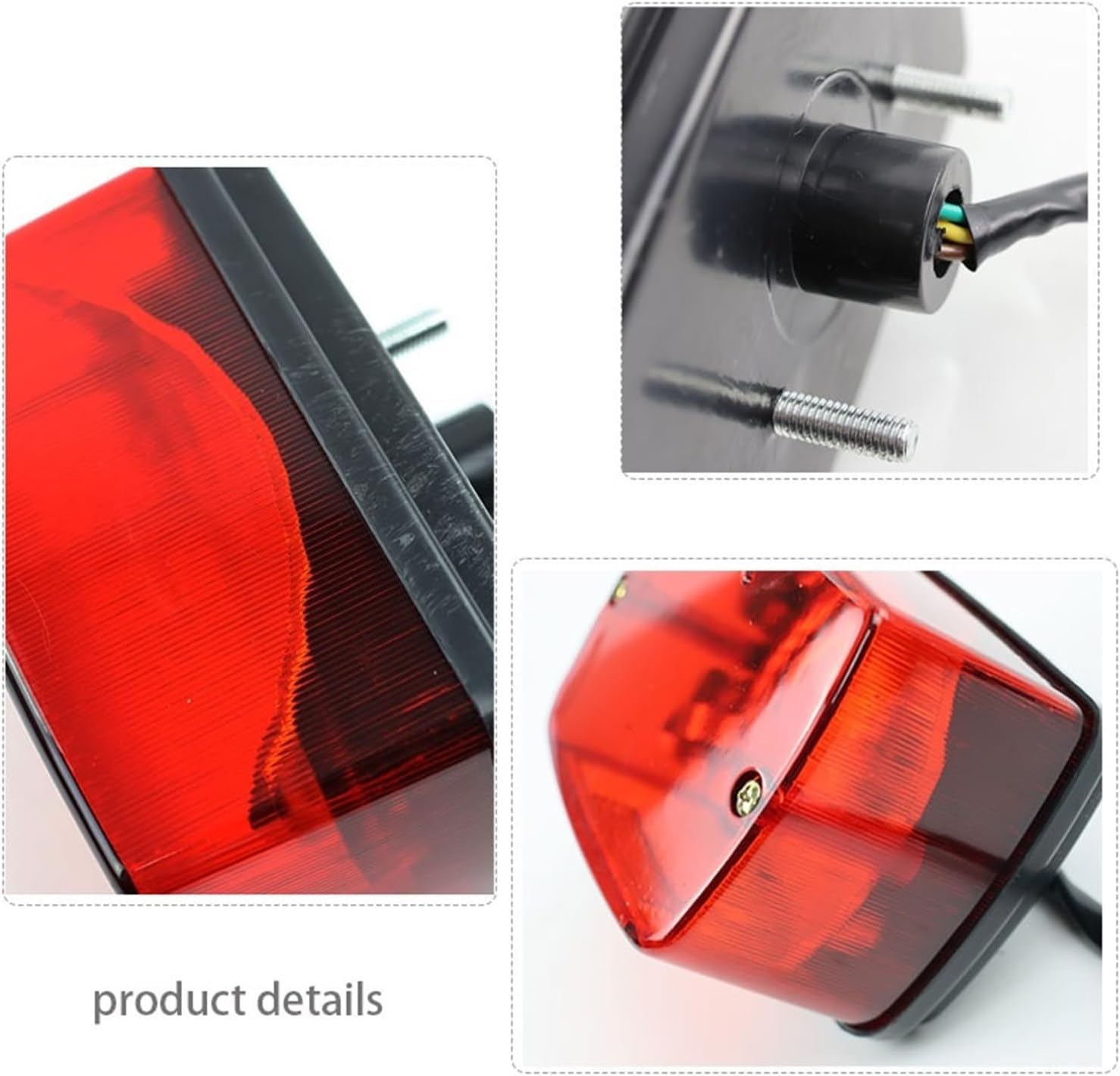 Luz de Freno Trasera Moto Para Atv Pit Dirt Bike Moto Fanale posteriore a LED Luci freno posteriori in plastica Indicatore di stop Accessori universali per motocross Luci posteriori
