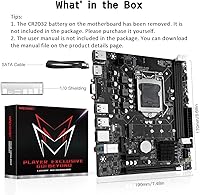 Vista 7 de MACHINIST Placa base para juegos H61 LGA 1155 (Intel 2ª/3ª generación), placas base para computadora Flex-ATX compatibles con PCIe 2.0, LAN 100M