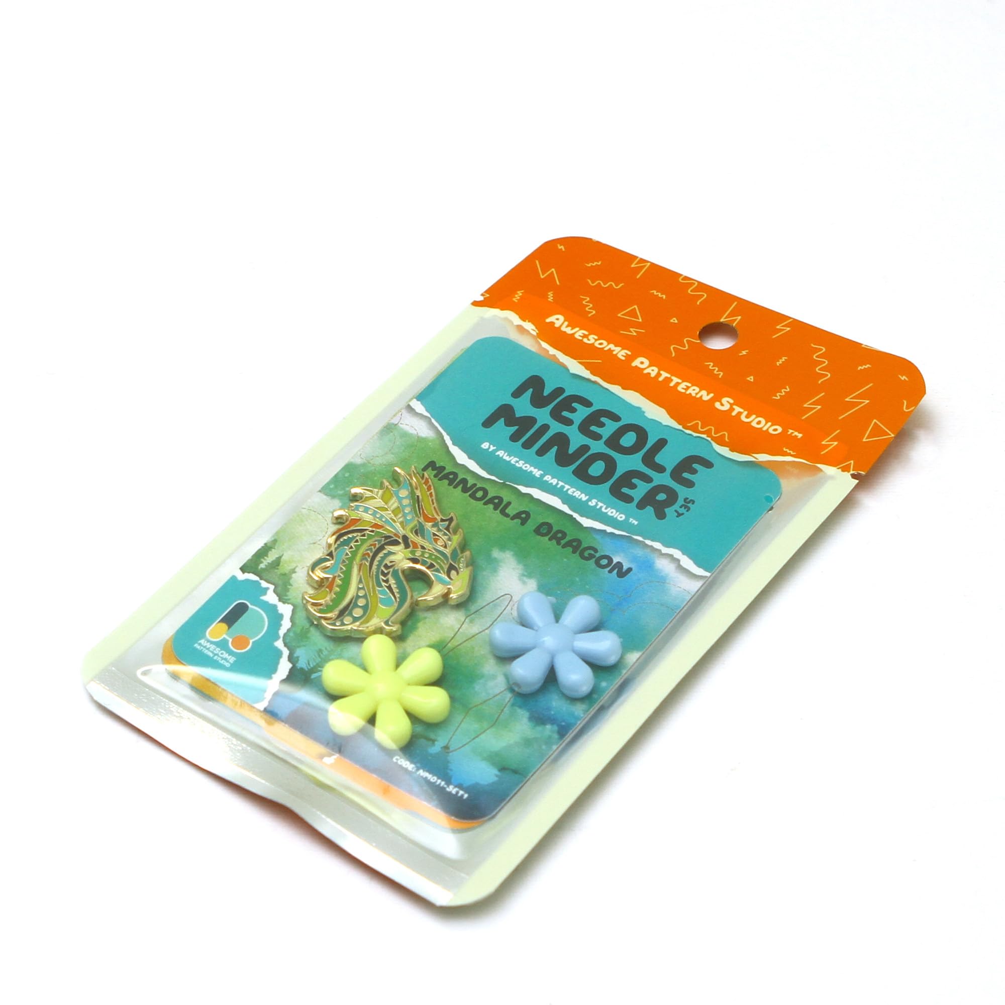 Mandala Wolf Nadelhalter Mit 2 Einfädlern – Magnetischer Needle Minder Für Stickerei & Handarbeit