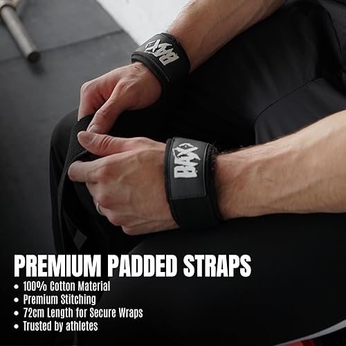 Miniatura 5 de Correas de levantamiento de pesas, soporte de muñeca para hombres, correas de elevación gruesas y cómodas, ajuste seguro, agarre mejorado, correas