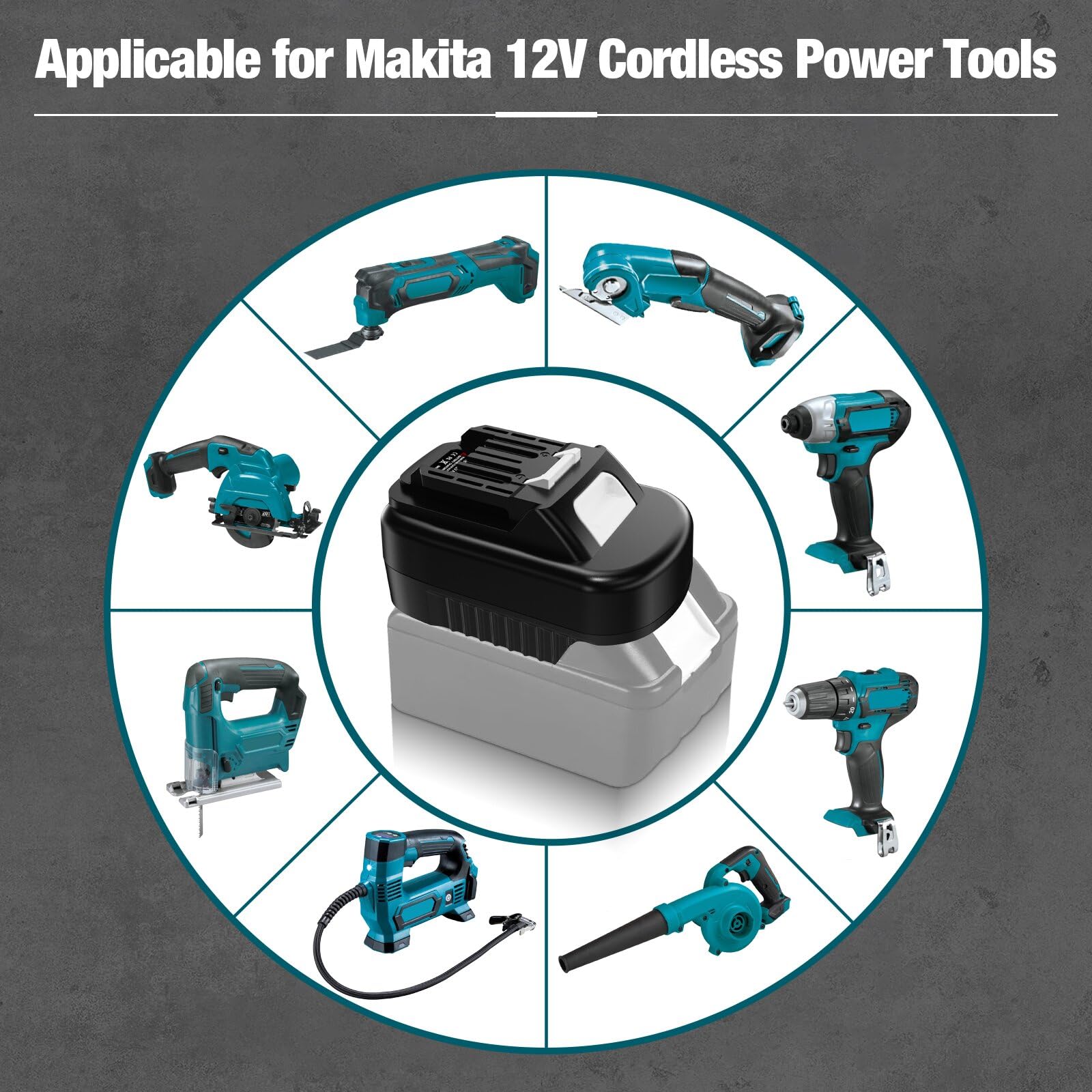 MT18MT12 Adaptateur pour Makita 18 V vers 12 V, pour batterie Makit.a 18 V vers outil de batterie 12 V BL1021, convertisseur pour batterie BL1850 vers BL1021B BL1041B CXT