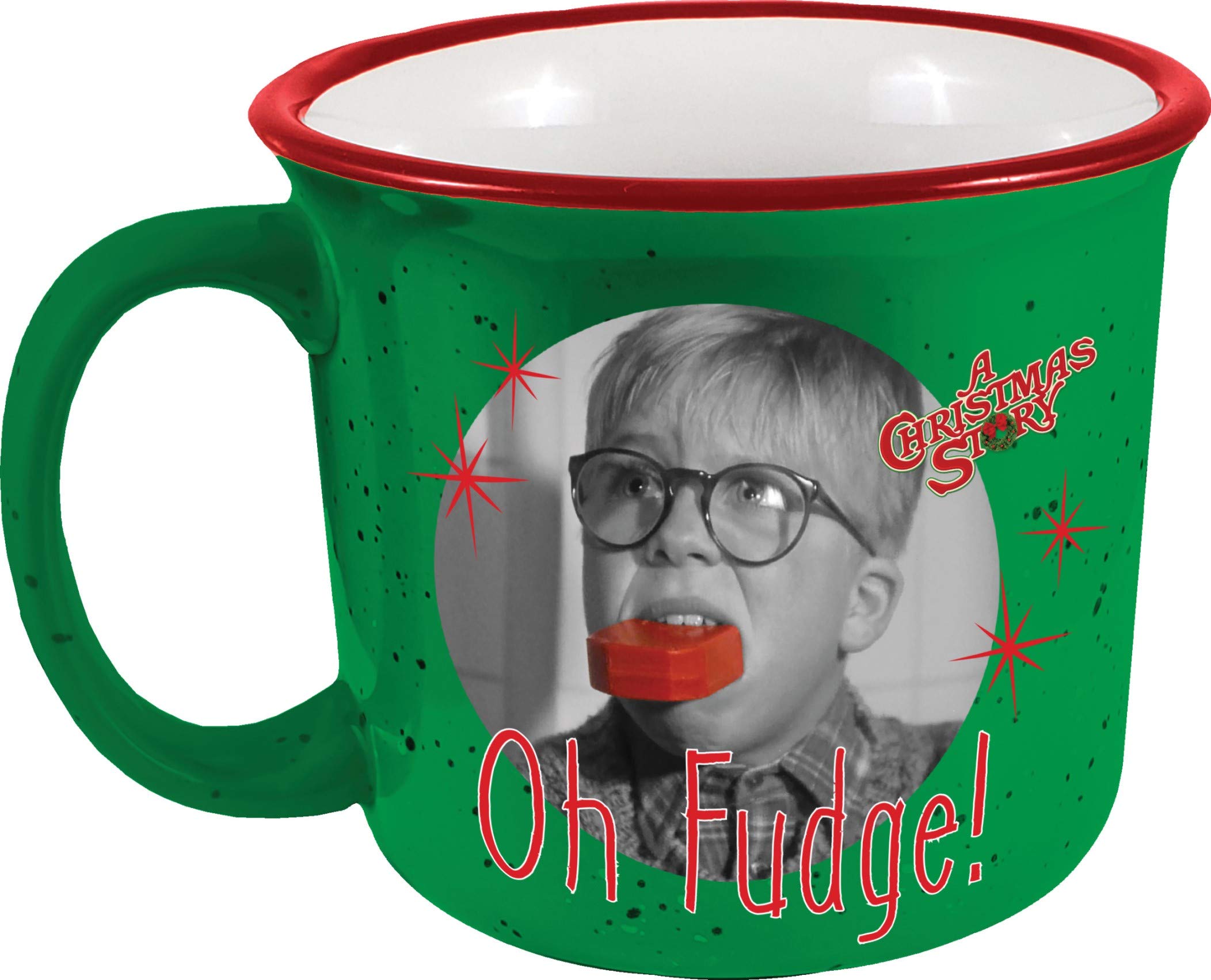 Amazon.com: Spoontiques A Christmas Story Ceramic Camper Mug, 14oz -  Microwave & Dishwasher Safe, for Cold & Hot Beverages - Oh Fudge : Home &  Kitchen