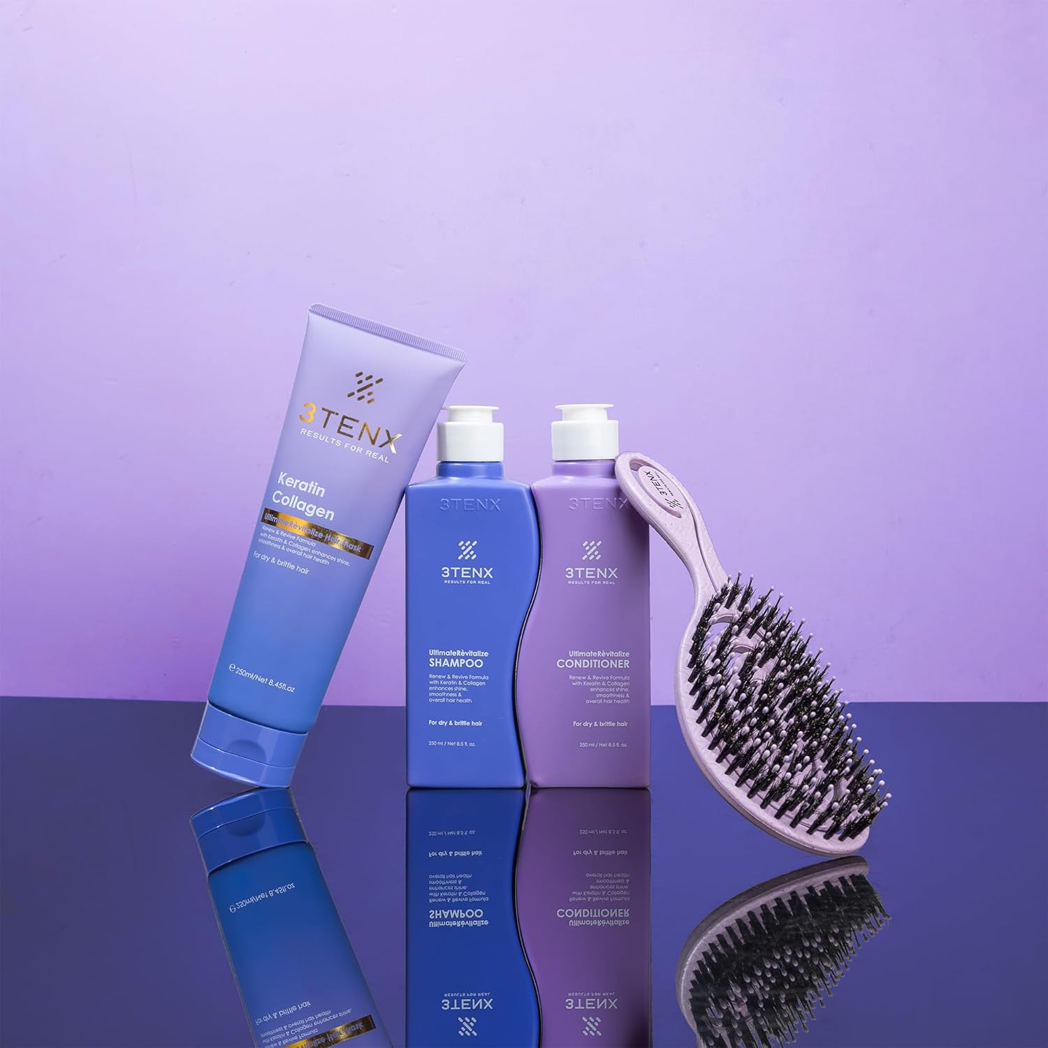 UltimateRevitalize Hair Mask Strengthen & Repair Damage, Frizz, Brittle Hair with Keratin, Collagen Salon Grade, Color Safe, Heat Protection No Parabens, Sulphates 250 ml (Pack of 1) White