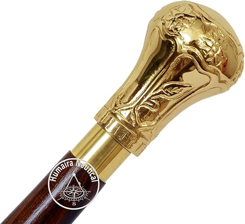 Miniatura 8 de Réplica de Bat Masterson latón perilla mango bastón para caminar por Humaira Nautical