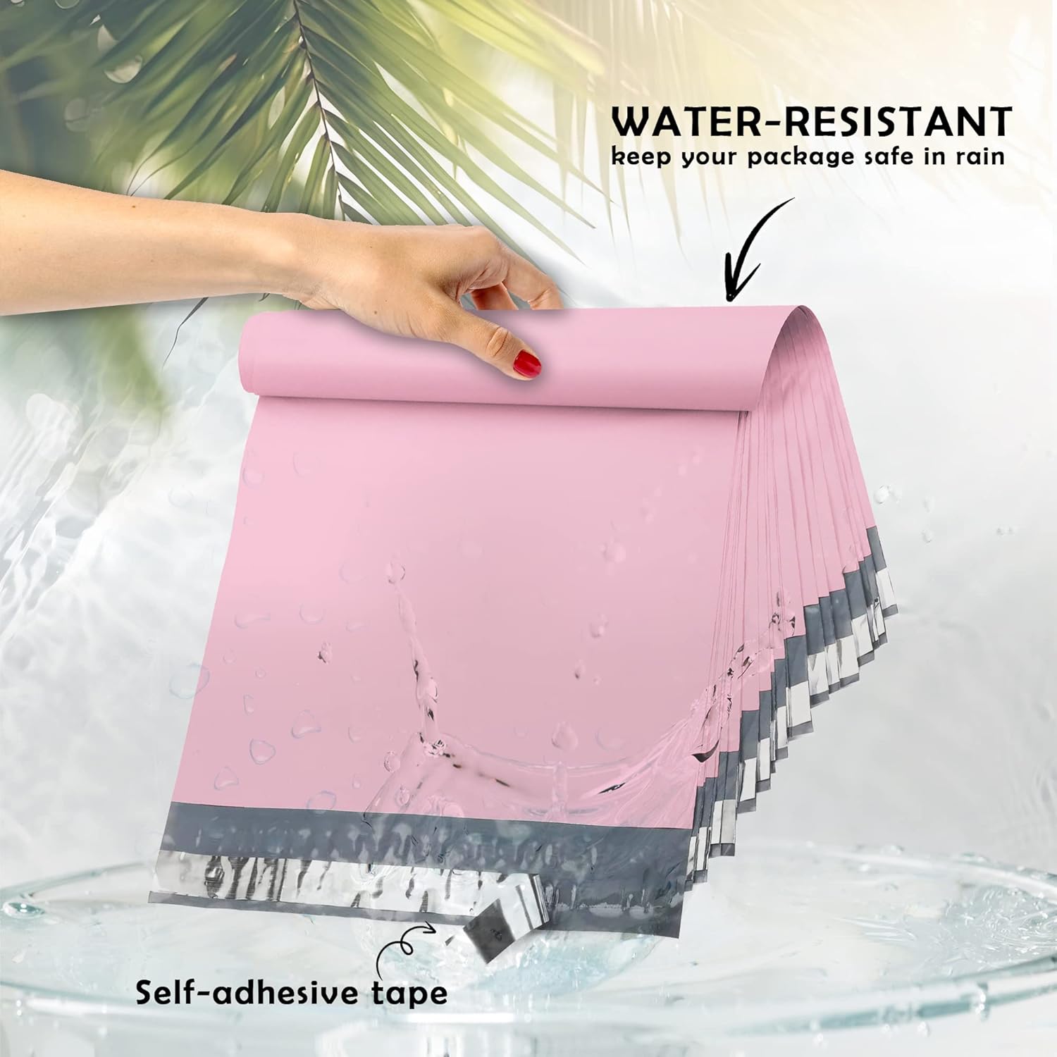Yens Poly Mailers 6X9 200 Pack Light Pink,Strong Self Seal Adhesive Shipping Envelopes Waterproof for Shipping, Mailing, Packaging M1 - Image 3
