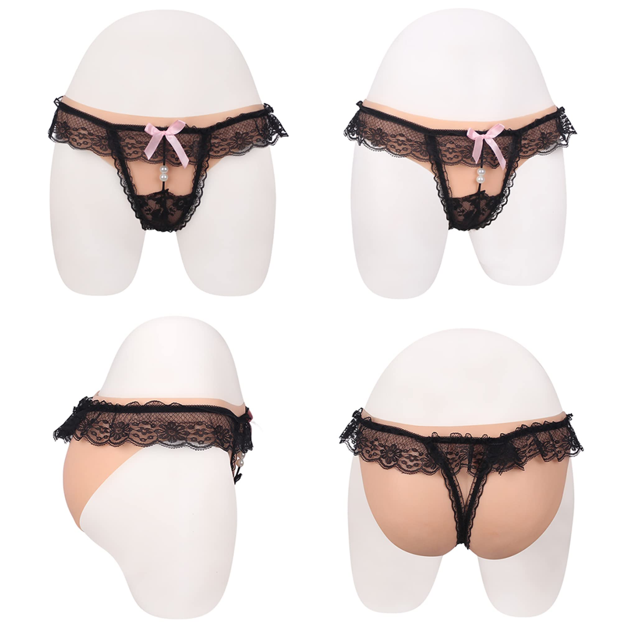 RIEZRS Silikon Po-Former Shorts - Vergrößerungs-Unterhose - Verstecktes Gaff - Für Ladyboys