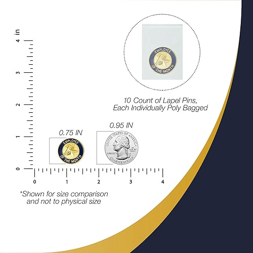 Miniatura 6 de SHOP AWARDS AND GIFTS Pin de solapa esmaltado con acabado dorado, regalos de reconocimiento de agradecimiento al personal