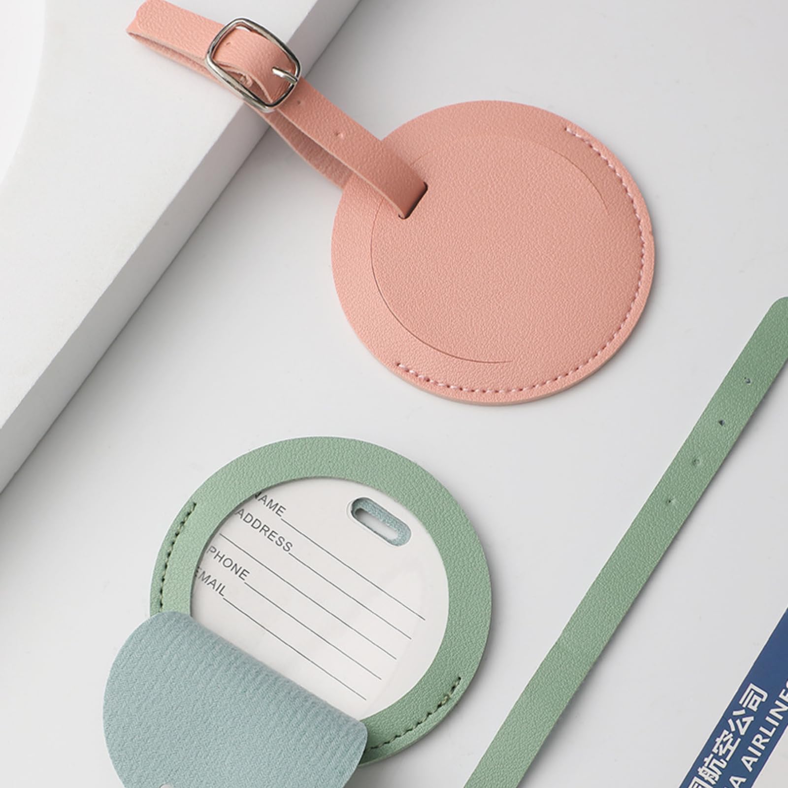 Personalisierte Gepäckanhänger, individuelles Namensschild für Koffer, Rucksack, Taschenanhänger, rund, graviert, Buchstaben, Gepäckanhänger, personalisierbar, Initiale, Reisegepäck, ID, Namensschild