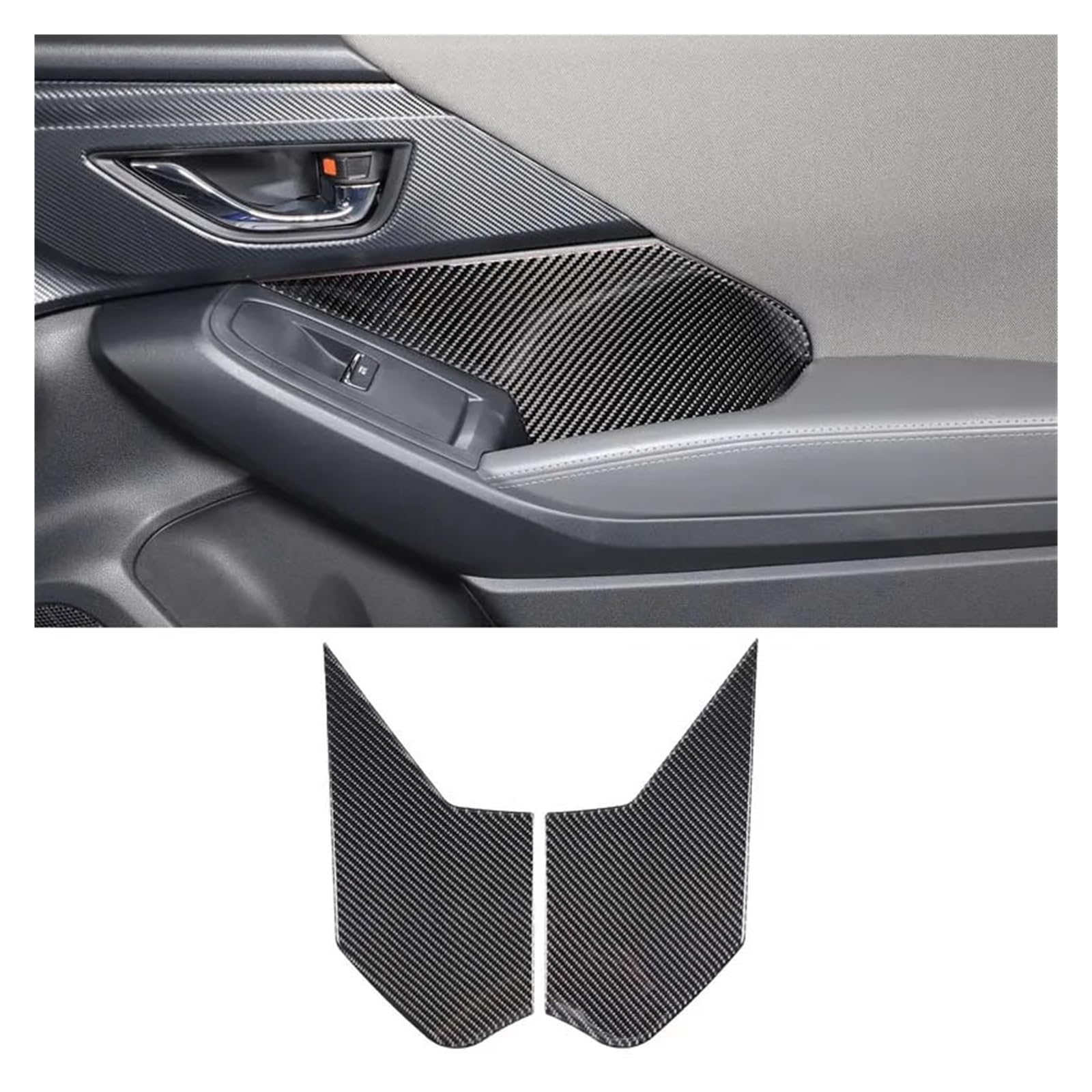 Interior Mouldings for Subaru for Crosstrek 2024 Black Carbon Fibre Car Interior Decoration Trim Frame Stickers Car Accessories Car Accessory(F-b)