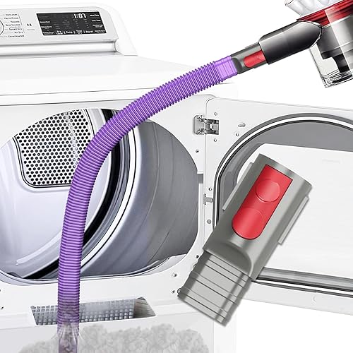 Kit limpiador para la ventilación de la secadora y cepillo de pelusa flexible para secadora y manguera de vacío para manguera de aspiración de
